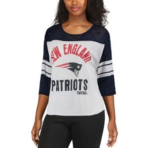 New England Patriots 3/4 sleeve mesh shirt